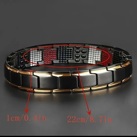 NEW Men’s Multi-point Magnetic Removable Magnetic Bracelet - Picture 2 of 6